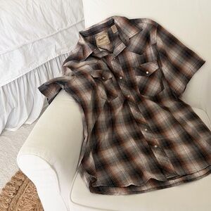 Wrangler Men’s Multicolor Plaid Button Down Shirt